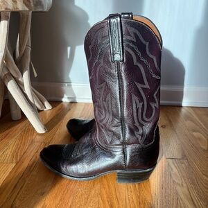 Y2K Lucchese 2000 Leather Cowboy Western Boots Men’s Size 10 EE